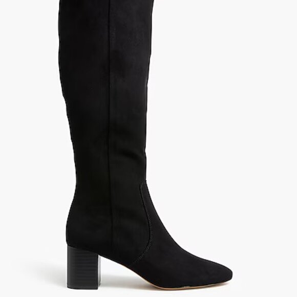 J Crew black knee-high heeled boots - Picture 1 of 3